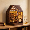 DIY Wooden Miniature House Kit with LED Lighting