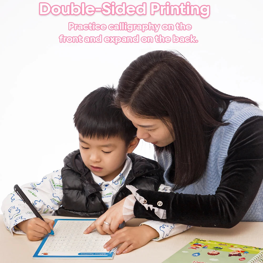 Reusable Magic Arabic Writing Practice Book for Kids