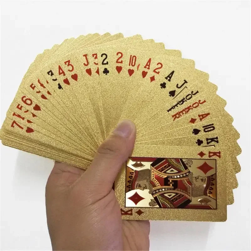 24K Gold Metallic Waterproof Playing Cards