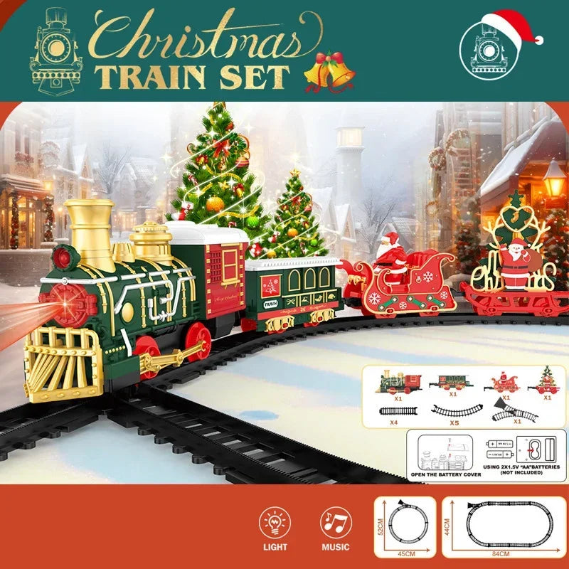 Musical Christmas Train Set with Lights