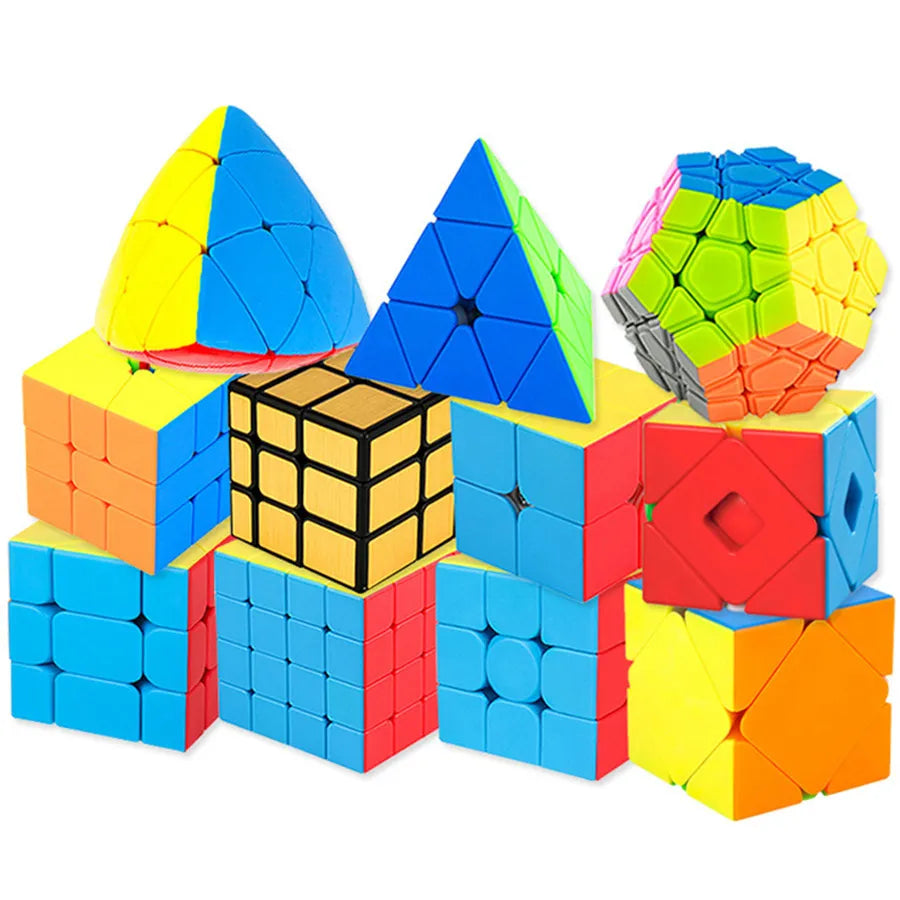 Stickerless Speed Cube Set – 3x3, 4x4, and 5x5 Puzzle Cubes
