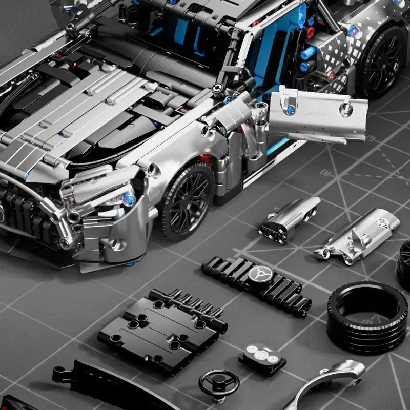 Racing Car Building Blocks Set – 1:14 Scale Technical Sports Vehicle Model Kit for Adults