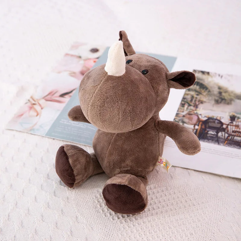 Soft Forest Animal Plush Toys Set – Lion, Elephant, Monkey & More