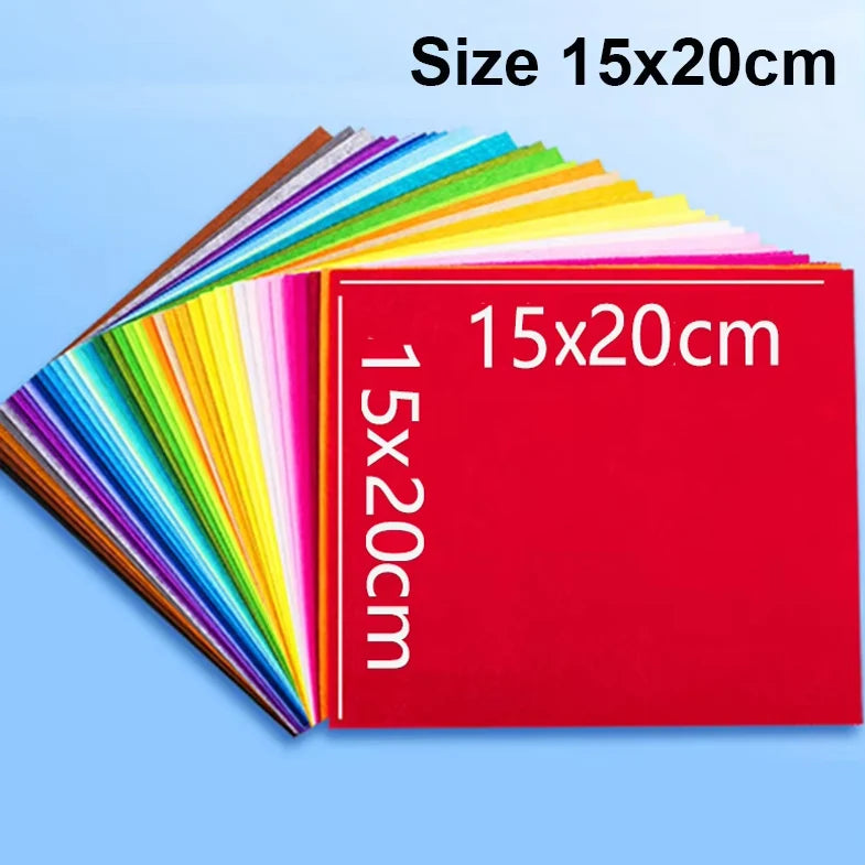 Assorted Color Felt Fabric Sheets for DIY Crafts and Sewing