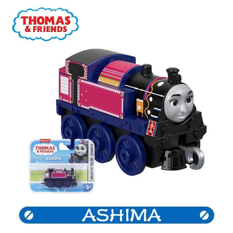 Thomas & Friends diecast train character named Ashima with a pink and black livery