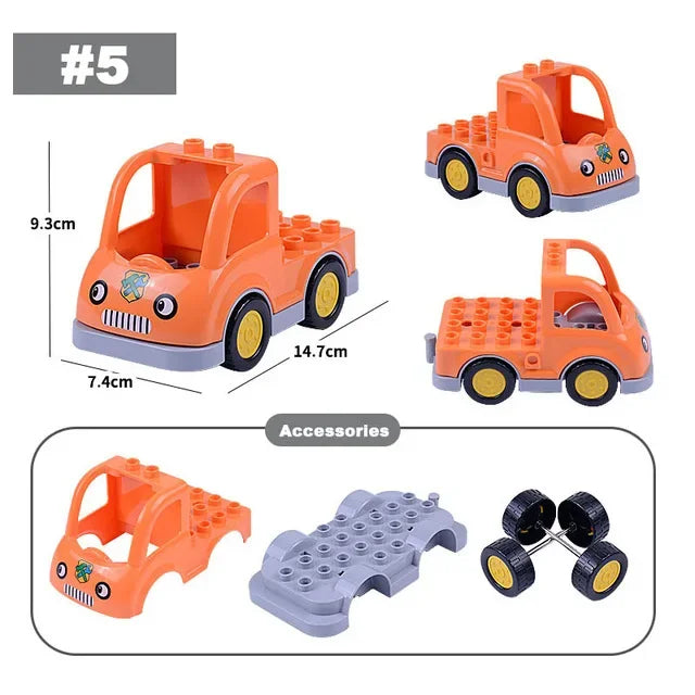 Large Building Blocks Traffic Series Vehicles Set