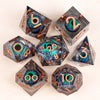 Liquid Core Polyhedral Dice Set – 7 Sharp-Edge Resin Dice with Swirling Quicksand
