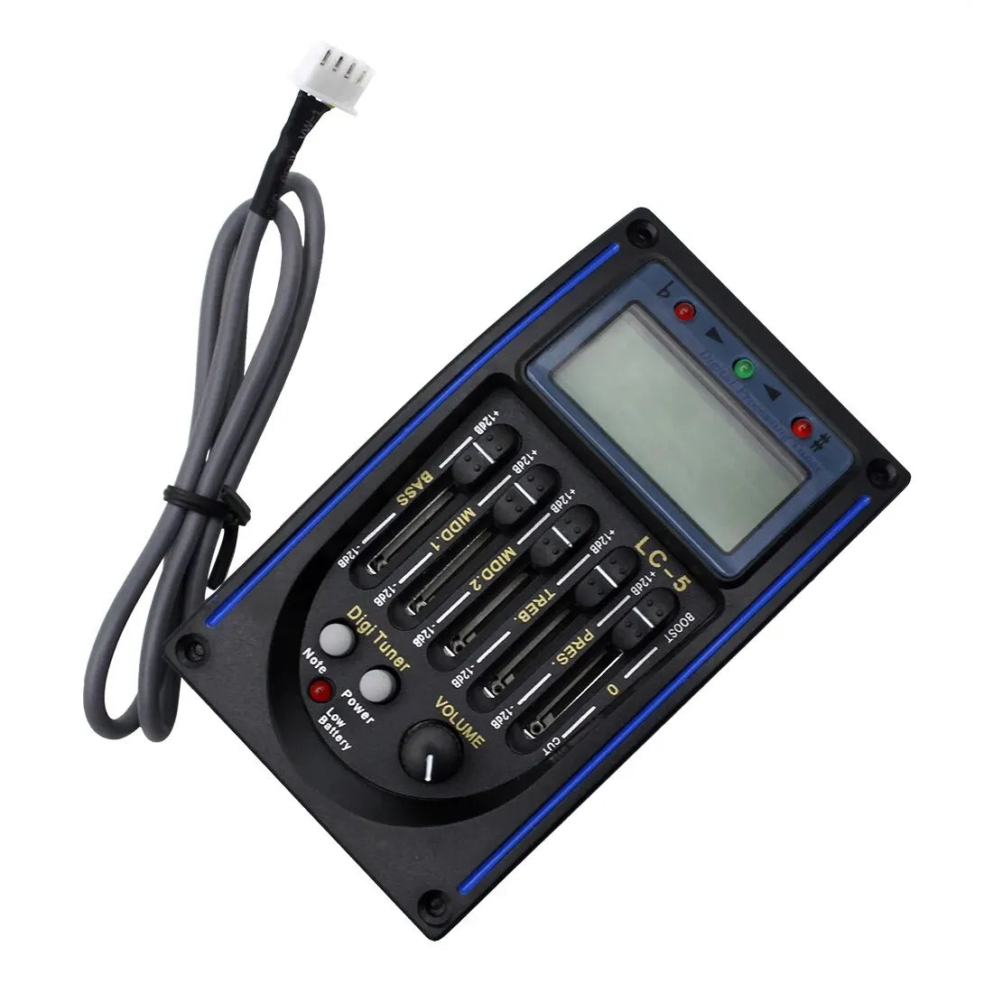 4/5-Band Acoustic Guitar EQ Preamp with Tuner