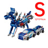 A blue and silver 2-in-1 transforming dinosaur car set with magnetic connectors.