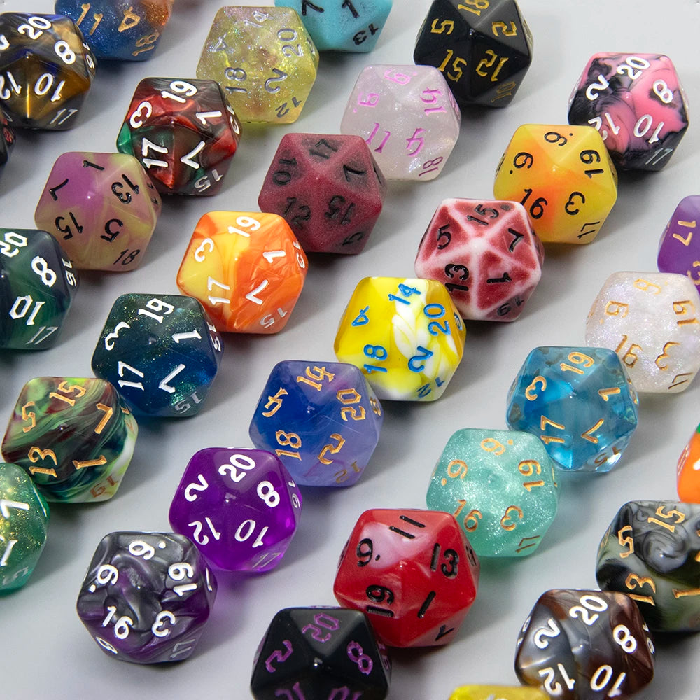 Polyhedral Resin Dice Set (10-Piece) for D&D and RPG