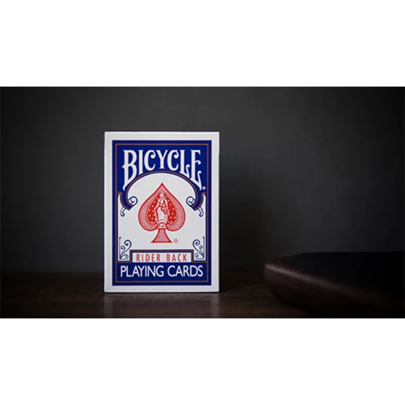 A deck of Bicycle playing cards featuring a red heart design and the text Rider Back