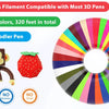 PLA 3D Pen Filament Refill Pack – 1.75mm, Multi-Color Bundle