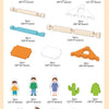 Natural Wooden Building Blocks Set for Toddlers