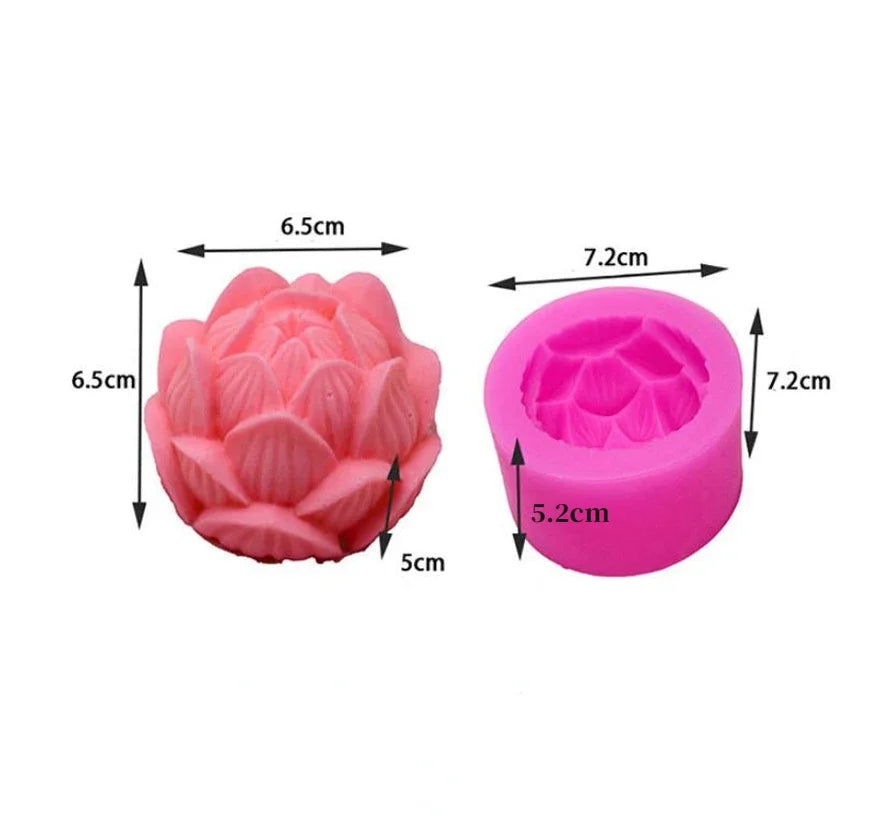 Rose & Peony Silicone Mold for Candle, Soap, and Resin Crafting