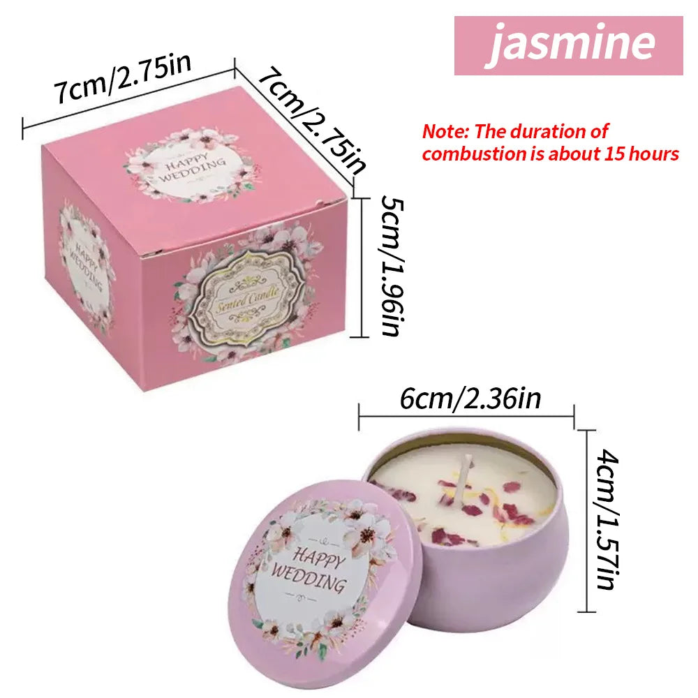 Dried Flower Aromatherapy Candle with Essential Oil