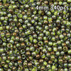 A close-up view of 340 pieces of golden gradient glass beads used for DIY jewelry making.