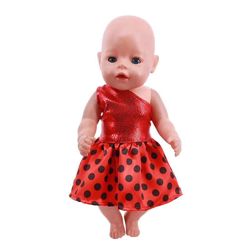 Bear Print Casual Outfit for 43 cm Baby Dolls