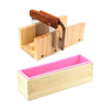 Complete Silicone Soap Making Mold Kit with Wooden Box and Stainless Steel Cutters