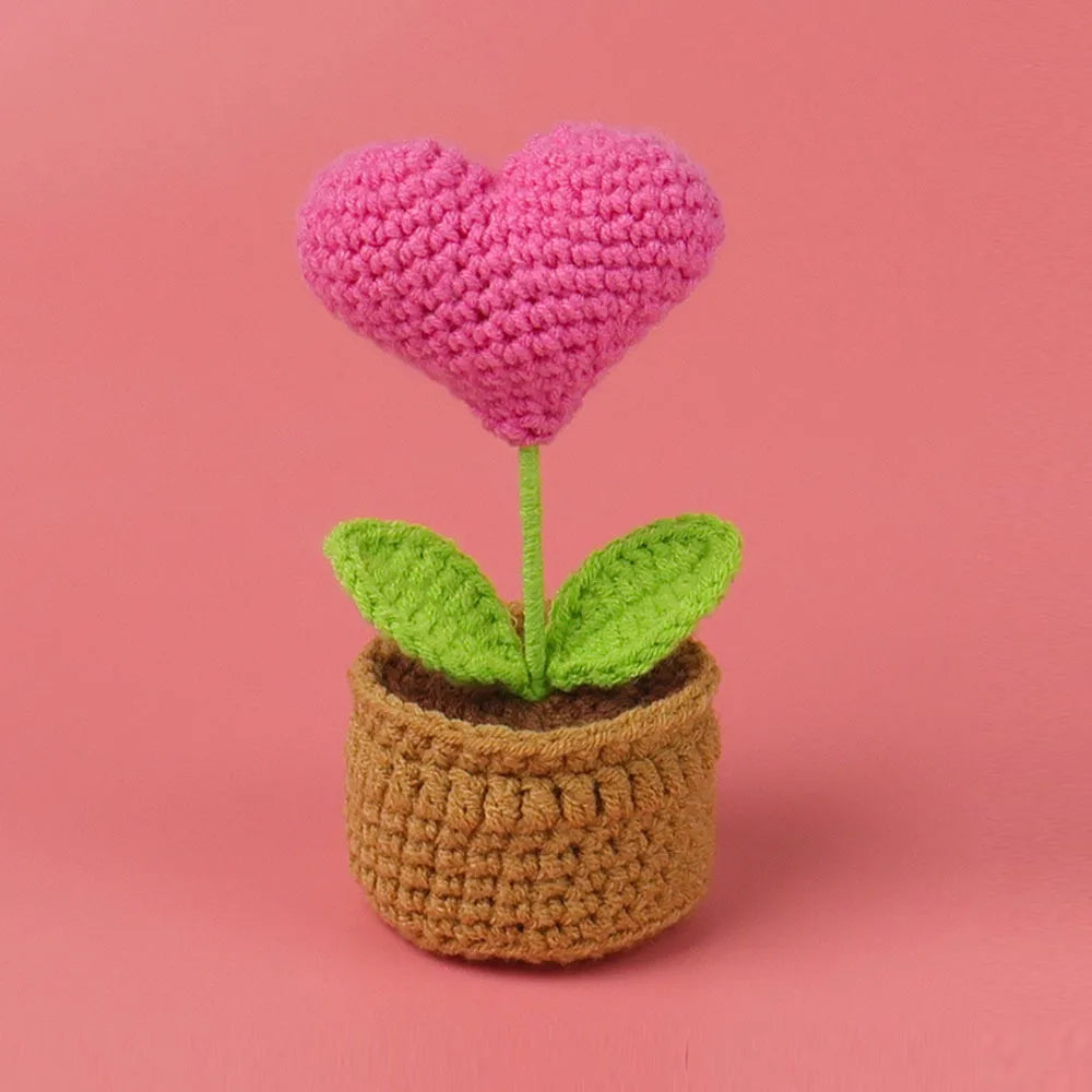 Handmade Crochet Sunflower in Pot