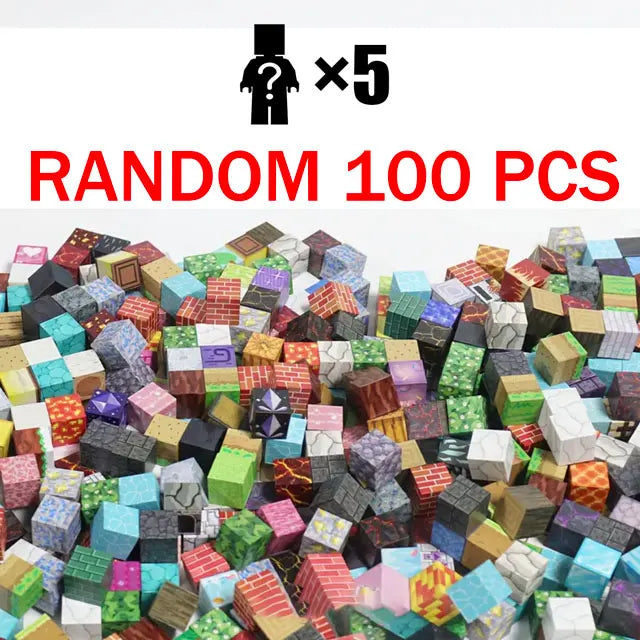A pile of 100 random magnetic building tiles in various colors and shapes.