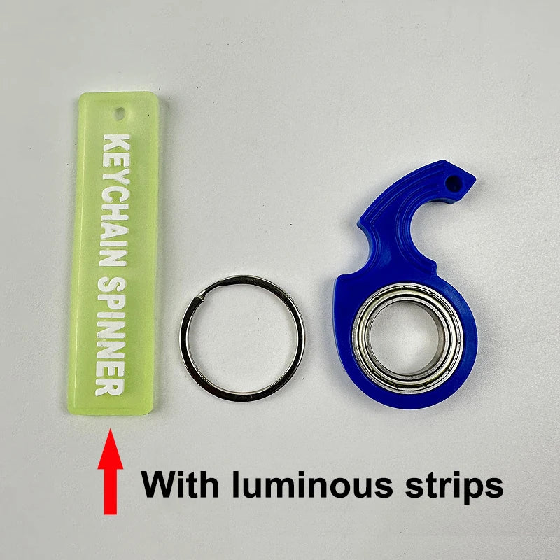 Metal Fidget Spinner Keychain for Stress Relief and Focus