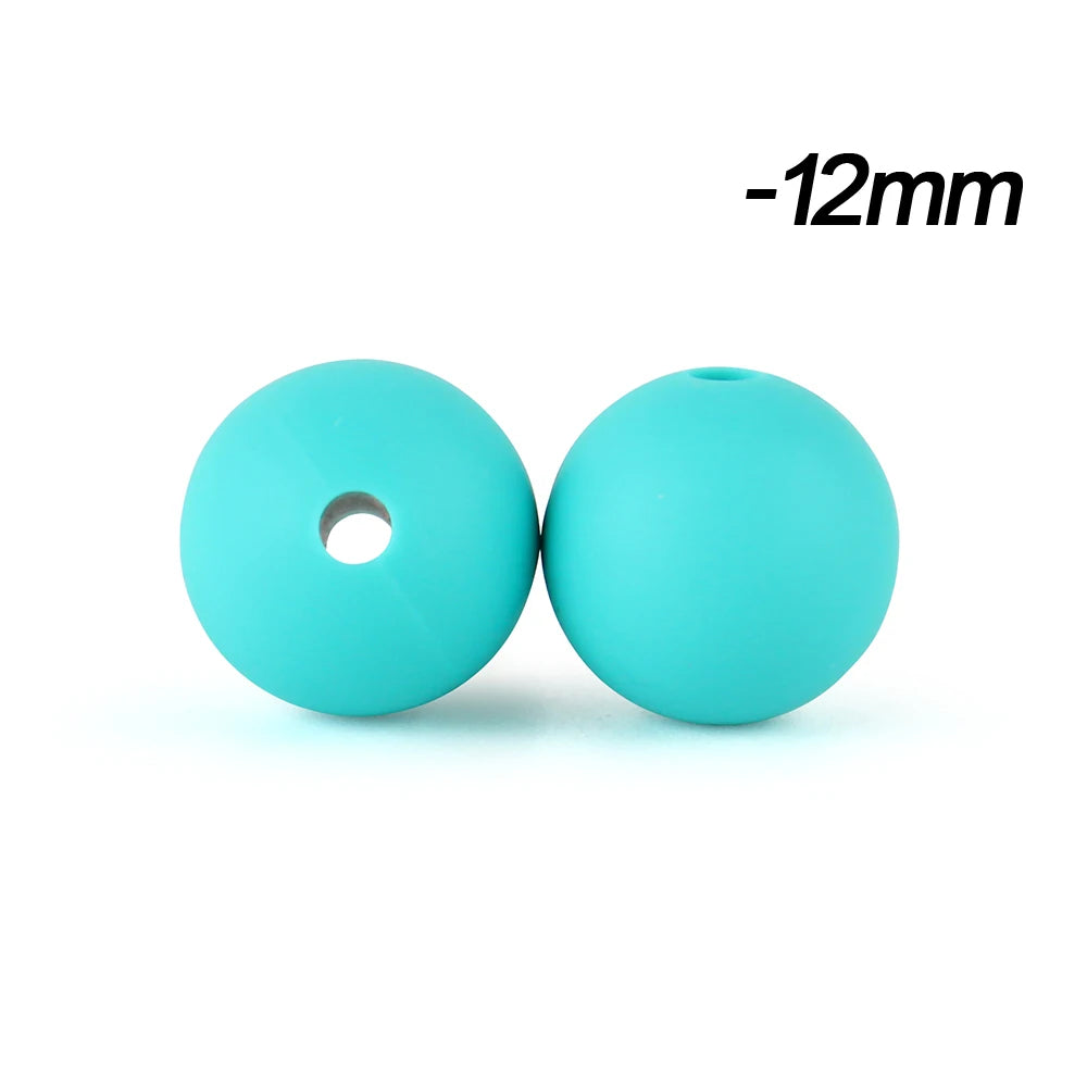 12mm Silicone Beads for DIY Jewelry Making & Crafts (20/50/100 Pack)