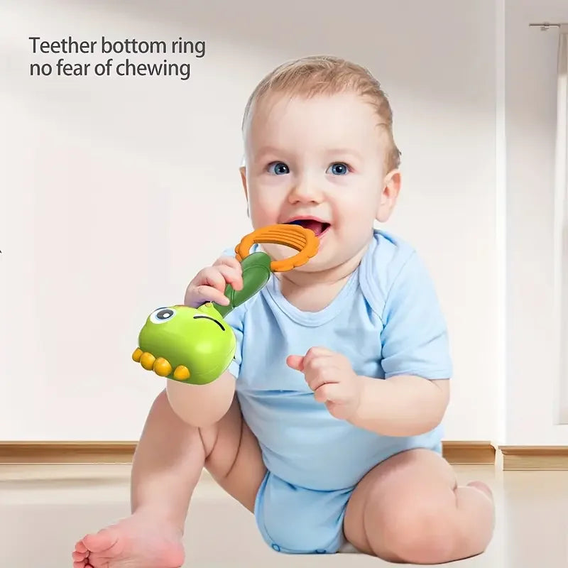 Cartoon Animal Rattle Handbell for Baby Sensory Development
