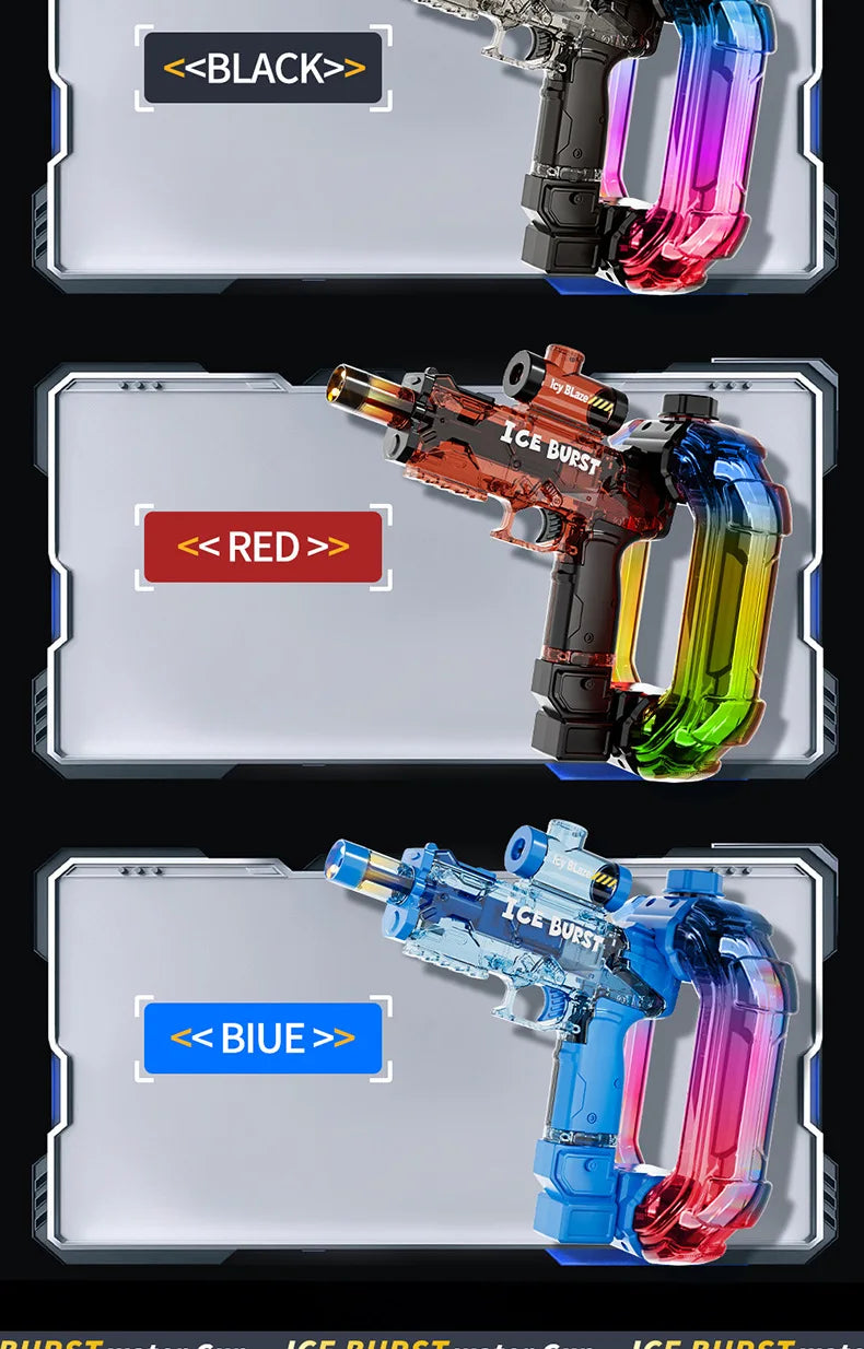 Electric Water Gun Blaster with LED Lights and Sound Effects