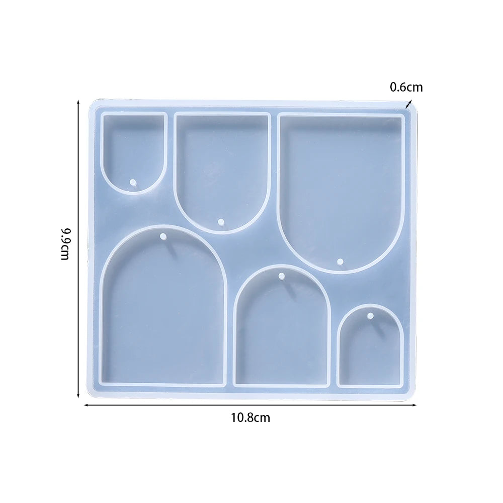 Geometric Silicone Mold for Epoxy Resin Jewelry Making