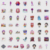 Cute Kawaii Cartoon Girl Sticker Pack (50-Piece)