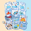 Waterproof Baby Feeding Bibs and Burp Cloths Set (5-Piece)
