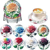 DIY Diamond Art Coaster Set with Holder - Acrylic Mandala Design, 8 Pieces