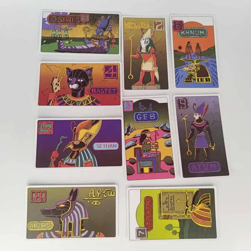 A collection of JoJo-inspired tarot cards featuring various characters and symbols for divination.