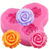 Three Rose Silicone Mold for DIY Crafts