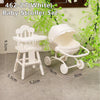 Miniature Dollhouse Furniture Set with Cradle, Piano & Table