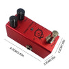 Rotes E-Gitarren-Effektpedal mit drei Knöpfen: Classic Chorus, Depth und Rate.