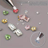 A close-up of a drill pen applying mud to a gemstone, demonstrating customized drilling without leaving marks.