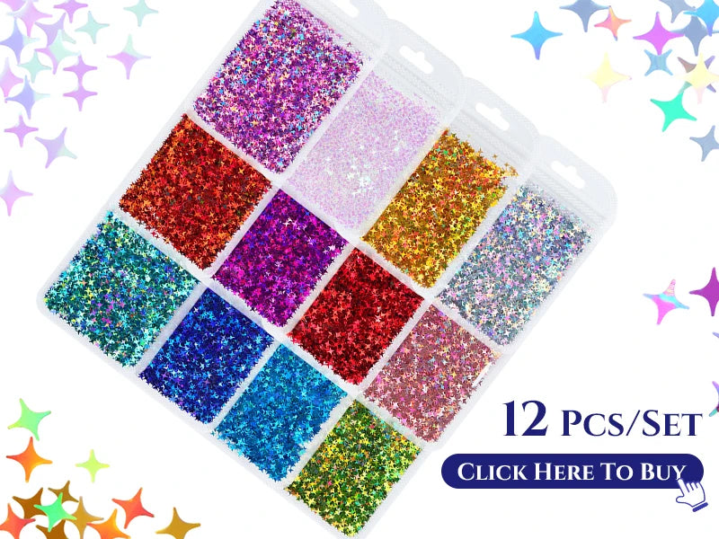 Shimmering Star Resin Sequins for DIY Crafts