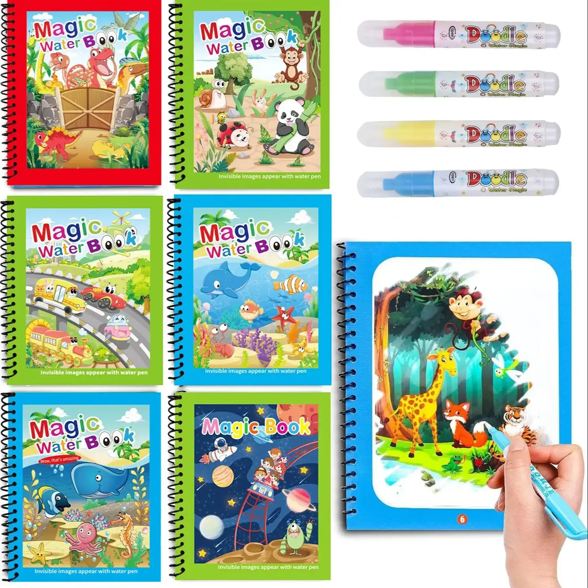 Reusable Water Drawing Book with Refillable Pen