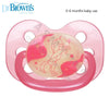 Pink silicone baby pacifier soother with a horse design for 0-6 months baby use