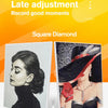 Diamond painting kit featuring a portrait of a woman in a black turtleneck and a wide-brimmed hat