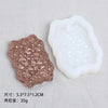 A set of flexible silicone resin molds in a rose gold color, including heart, round, oval, and rectangle shapes.