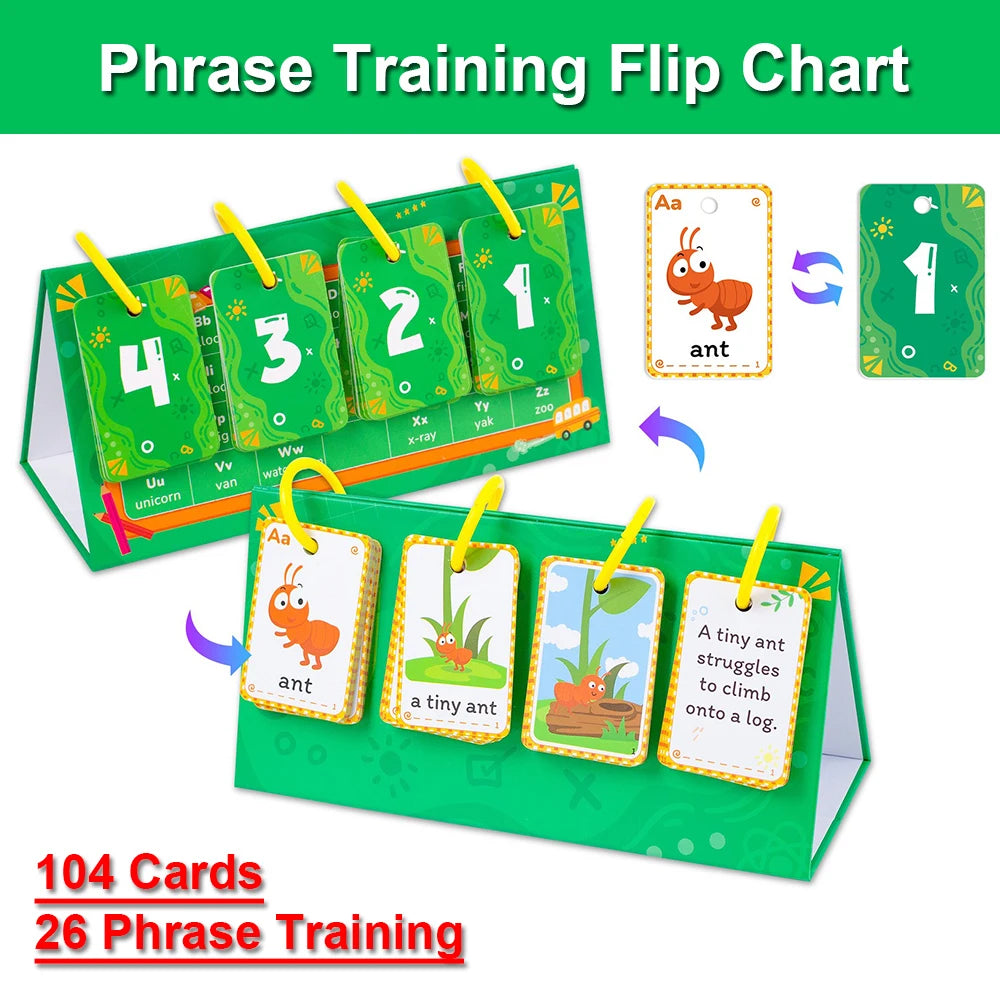 Interactive English Learning Flip Chart for Kids