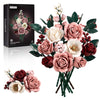 Pink Rose Bouquet Building Block Set