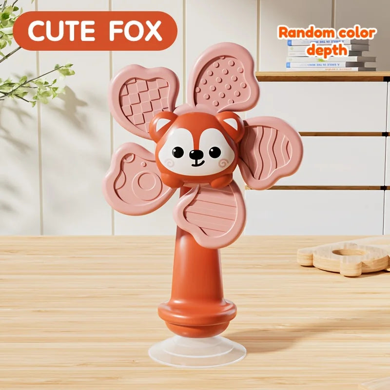 Baby Suction Cup Windmill Toy with Animal Shapes