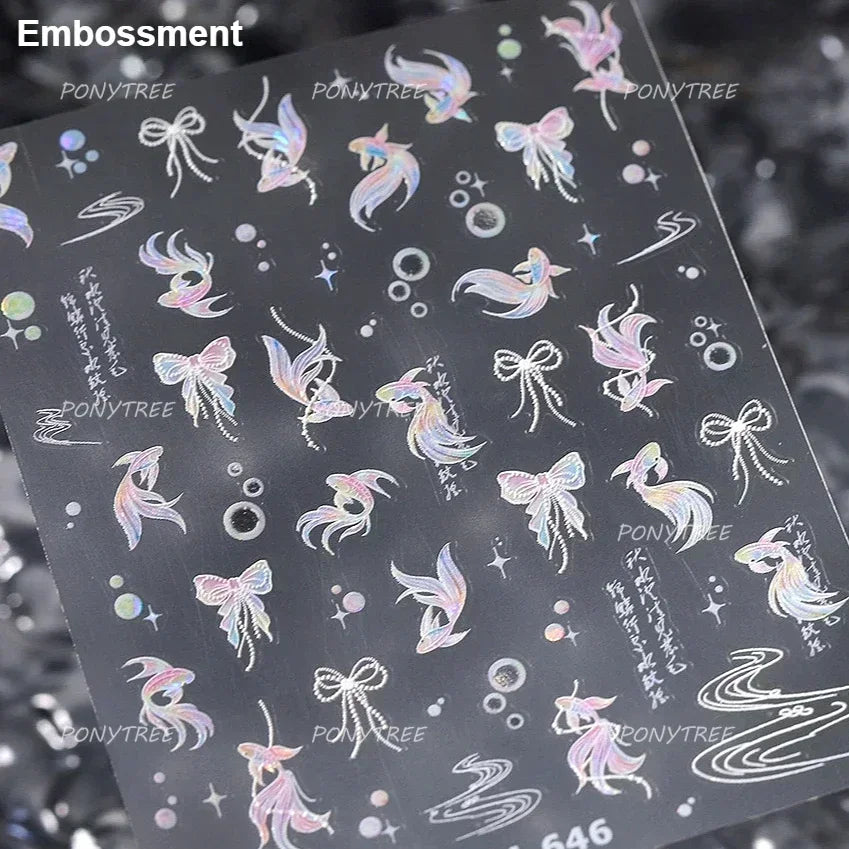 Ocean-Inspired Nail Art Sticker Set
