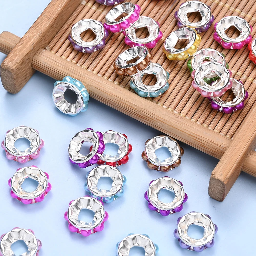 Mixed Pearl and Metal Spacer Beads for Jewelry Making