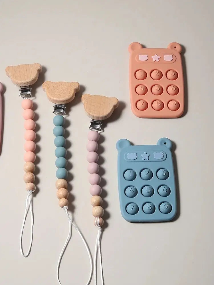 Baby Silicone Remote Control Teether Toy for Soothing Gums