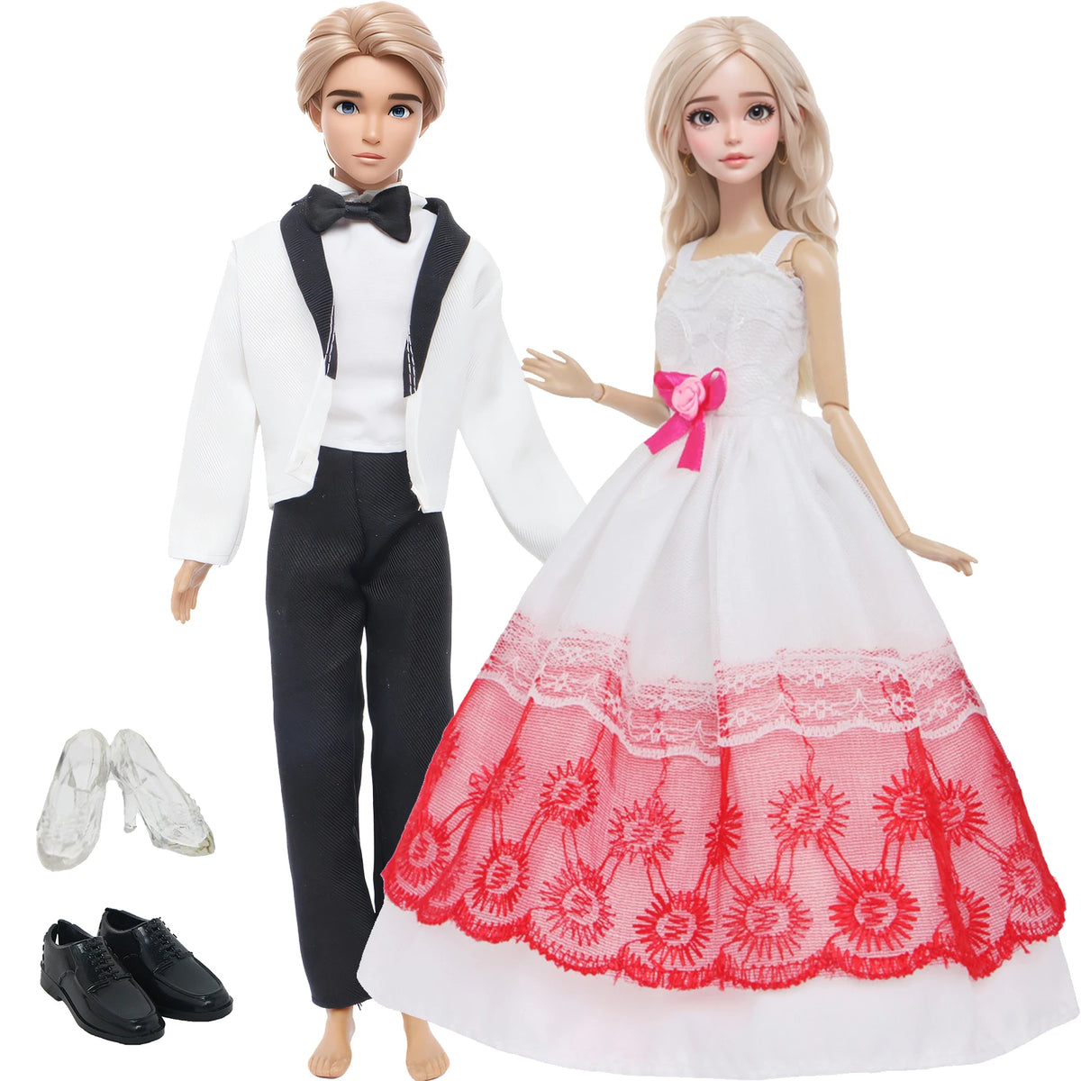 Doll Wedding Dress and Suit Gift Set for 11.5-Inch Fashion Dolls