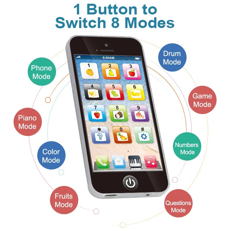 Interactive Learning Toy Phone for Kids – Numbers & Fruits